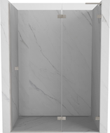 Mexen Lunar L ușă de duș batantă dreapta 135 cm, transparentă, nichel periat - 834L-135-000-97-00-P
