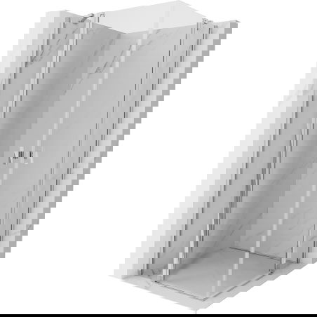 Mexen Mist Duo cabină de duș batantă 95 x 95 cm, transparent, crom - 8A4-095-095-01-00