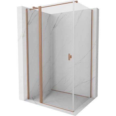 Mexen Mist T cabină de duș rabatabilă 100 x 80 cm, transparent, cupru periat - 8A4T-100-080-65-00