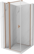 Mexen Mist T cabină de duș cu ușă batantă 85 x 85 cm, transparent, cupru periat - 8A4T-085-085-65-00