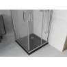 Mexen Rio cabină de duș pătrată 70 x 70 cm, sablat, crom + cadă Flat, negru - 860-070-070-01-30-4070