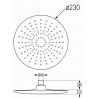 Mexen D-67 pară de tip ploaie 22 cm, Albă/Crom - 79767-00