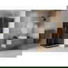 Mexen Rio cabină de duș pătrată 70 x 70 cm, Grafit, Crom + cadă de duș Flat, Neagră - 860-070-070-01-40-4070
