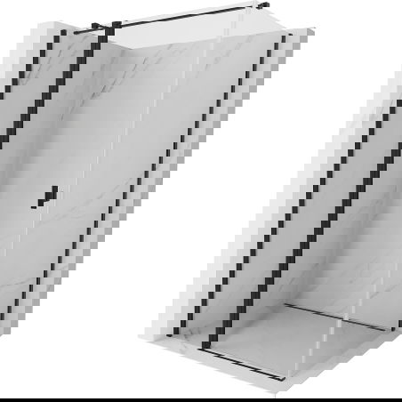 Mexen Mist T cabină de duș cu ușă batantă 100 x 85 cm, transparent, negru - 8A4T-100-085-70-00