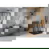 Mexen Rio cabină de duș pătrată 70 x 70 cm, transparent, Neagră + cadă de duș Flat, Neagră - 860-070-070-70-00-4070B