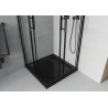 Mexen Rio négyszögletű zuhanykabin 70 x 70 cm, átlátszó, fekete + Flat zuhanytálca, fekete - 860-070-070-70-00-4070B