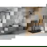 Mexen Rio cabină de duș pătrată 70 x 70 cm, transparent, Neagră + cadă de duș Flat, Neagră - 860-070-070-70-00-4070B