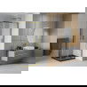 Mexen Rio négyzet alakú zuhanykabin 70 x 70 cm, Átlátszó, Arany + zuhanytálca Flat, Fekete- 860-070-070-50-00-4070G
