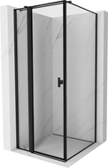 Mexen Mist T cabina de duș batantă stânga 95 x 95 cm, cadru negru, negru - 8A4T-095-095-70-70-L