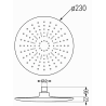 Mexen D-67 fejzuhany 22 cm, Fekete - 79767-70