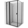 Cabină de duș stânga Mexen Mist T, 100 x 80 cm, cadru negru, negru - 8A4T-100-080-70-70-L