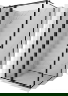 Mexen Mist T zuhanykabin kilincs bal 110 x 120 cm, fekete keret, fekete - 8A4T-110-120-70-70-L