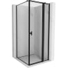 Cabină de duș Mexen Mist T dreapta 85 x 85 cm, cadru negru - 8A4T-085-085-70-70-P