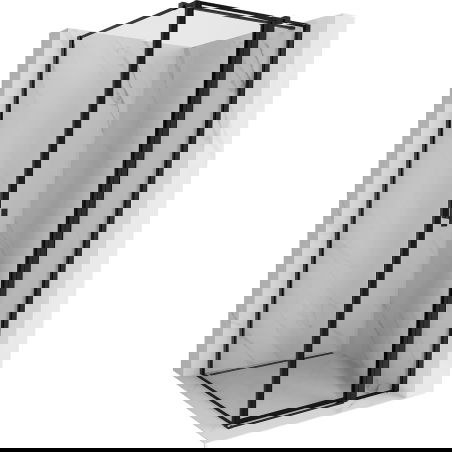 Mexen Mist T cabină de duș batantă dreapta 90 x 90 cm, ramă neagră, negru - 8A4T-090-090-70-70-P