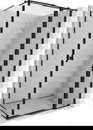 Mexen Mist T jobbos nyíló zuhanykabin 100 x 90 cm, fekete keret, fekete - 8A4T-100-090-70-70-P