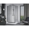 Mexen Apia cabină de duș extensibilă 120 x 80 cm, transparent, Crom + cadă de duș Rio - 840-120-080-01-00-4510