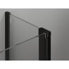 Mexen Mist T cabină de duș rabatabilă dreapta 85 x 120 cm, cadru negru, negru - 8A4T-085-120-70-70-P