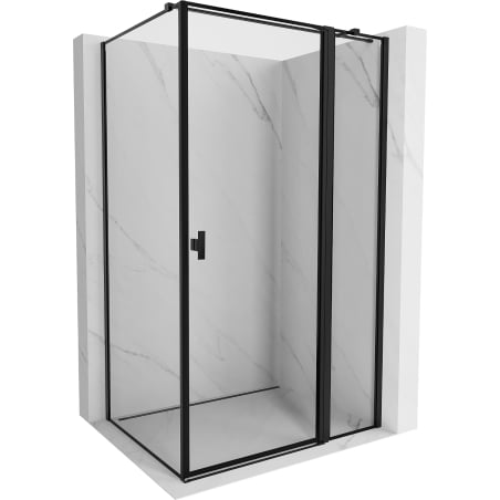 Mexen Mist T cabină de duș rabatabilă dreapta 85 x 120 cm, cadru negru, negru - 8A4T-085-120-70-70-P
