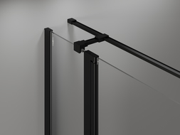 Mexen Mist T cabină de duș cu ușă batantă 115 x 100 cm, transparentă, neagră - 8A4T-115-100-70-00