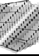 Mexen Mist T zuhanykabin nyíló balos 110 x 70 cm, fekete rács, fekete - 8A4T-110-070-70-77-L