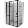 Mexen Mist T cabină de duș cu balamale stânga 100 x 80 cm, grilaj negru, negru - 8A4T-100-080-70-77-L