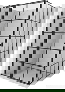 Mexen Mist T nyíló bal, 100 x 80 cm-es zuhanykabin, fekete rács, fekete - 8A4T-100-080-70-77-L