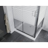 Mexen Apia szétcsúsztatható zuhanykabin 120 x 90 cm, fehér csíkok, króm + Rio zuhanytálca - 840-120-090-01-20-4510