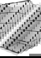 Mexen Mist T cabină de duș cu ușă batantă stânga 70 x 100 cm, grilaj negru, negru - 8A4T-070-100-70-77-L