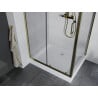 Mexen Apia cabină de duș glisantă 120 x 80 cm, transparentă, aurie + cădiță Rio - 840-120-080-50-00-4510