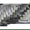 Mexen Apia cabină de duș extensibilă 120 x 80 cm, transparent, Aurie + cadă de duș Rio - 840-120-080-50-00-4510