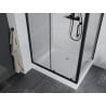 Mexen Apia cabină de duș extensibilă 100 x 80 cm, transparent, Neagră + cadă de duș Rio - 840-100-080-70-00-4510