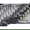Mexen Apia cabină de duș extensibilă 120 x 80 cm, transparent, Neagră + cadă de duș Rio - 840-120-080-70-00-4510