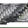Mexen Apia cabină de duș extensibilă 120 x 80 cm, transparent, Neagră + cadă de duș Rio - 840-120-080-70-00-4510