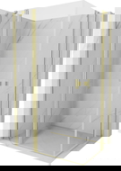 Mexen Mist Duo cabină de duș cu deschidere batantă 120 x 100 cm, transparentă, auriu periat - 8A4-120-100-55-00