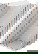 Mexen Mist Duo cabină de duș pivotantă 95 x 70 cm, transparent, cupru periat - 8A4-095-070-65-00