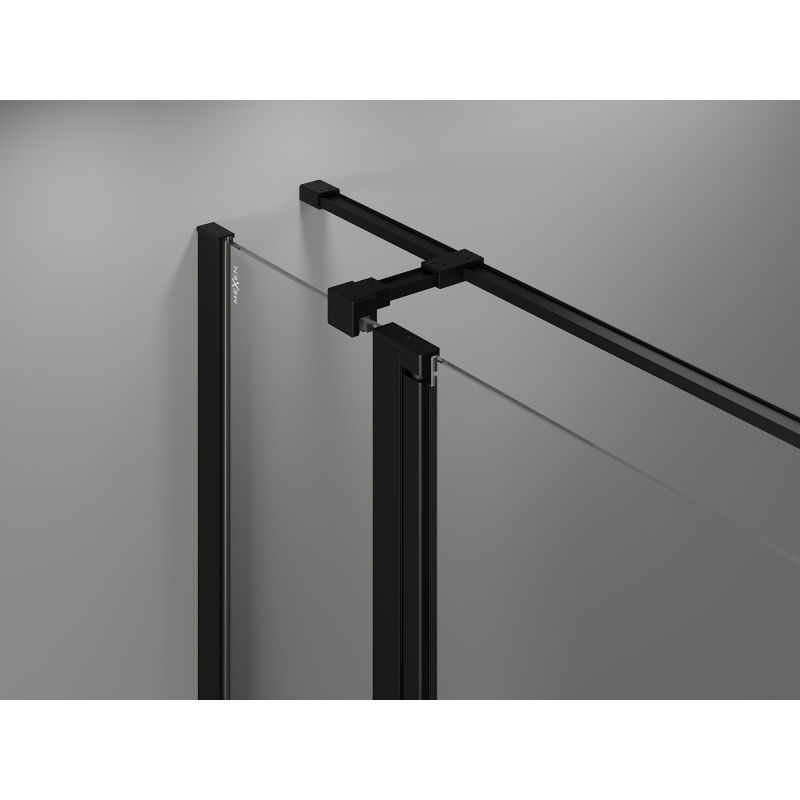 Mexen Mist T cabină de duș pliabilă stânga 105 x 120 cm, grilaj negru, negru - 8A4T-105-120-70-77-L
