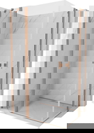 Mexen Mist Duo nyitható zuhanykabin 95 x 90 cm, áttetsző, csiszolt réz - 8A4-095-090-65-00