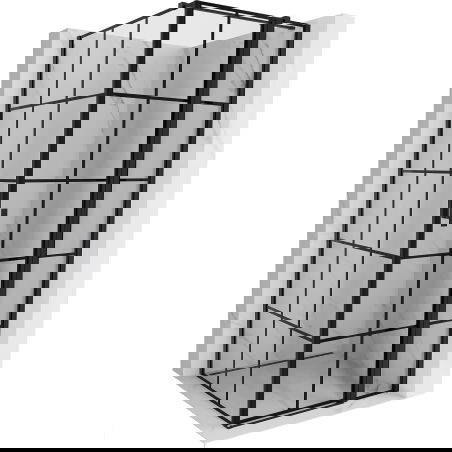 Mexen Mist T cabină de duș cu deschidere dreapta 75 x 75 cm, grilaj negru, negru - 8A4T-075-075-70-77-P
