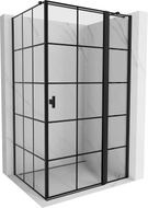 Mexen Mist T cabina de duș dreapta rabatabilă 115 x 75 cm, grilaj negru, neagră - 8A4T-115-075-70-77-P