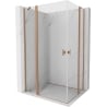 Cabină de duș cu uși batante Mexen Mist Duo 110 x 100 cm, transparent, cupru periat - 8A4-110-100-65-00