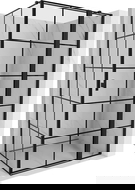 Mexen Mist T jobbra nyíló zuhanykabin 70 x 80 cm, fekete rács, fekete - 8A4T-070-080-70-77-P