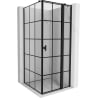 Mexen Mist T cabină de duș cu deschidere dreapta 80 x 80 cm, grilaj negru - 8A4T-080-080-70-77-P