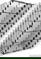 Mexen Mist T cabină de duș dreapta 100 x 80 cm, grilaj negru, negru - 8A4T-100-080-70-77-P