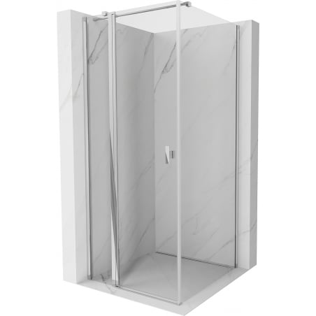 Cabină de duș cu ușă batantă Mexen Mist T 70 x 70 cm, transparent, crom - 8A4T-070-070-01-00