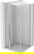 Cabină de duș cu ușă batantă Mexen Mist T 70 x 70 cm, transparent, crom - 8A4T-070-070-01-00