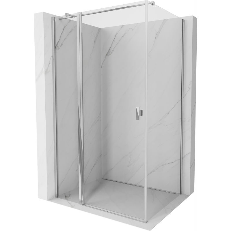 Mexen Mist T cabină de duș cu ușă rabatabilă 75 x 70 cm, transparentă, crom - 8A4T-075-070-01-00
