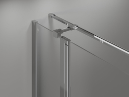 Cabină de duș Mexen Mist T cu ușă articulată 95 x 70 cm, transparent, crom - 8A4T-095-070-01-00