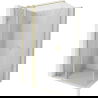 Cabină de duș retractabilă Mexen Mist T 120 x 90 cm, transparentă, auriu periat - 8A4T-120-090-55-00