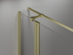Cabină de duș retractabilă Mexen Mist T 120 x 90 cm, transparentă, auriu periat - 8A4T-120-090-55-00