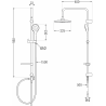 Mexen X05 coloană de duș, Aurie/Albă - 798050591-50